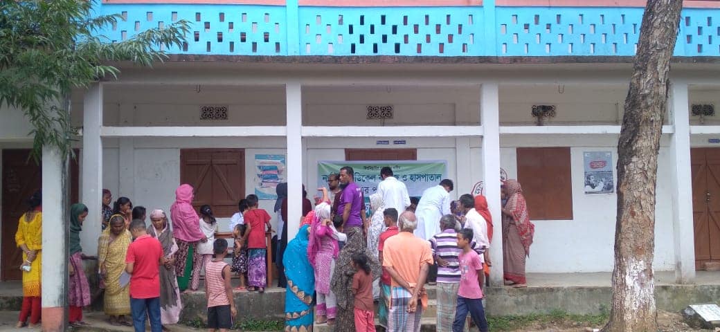 Flood Relief and Treatment by North East Medical College and Hospital the Best Medical College and Hospital in Sylhet.