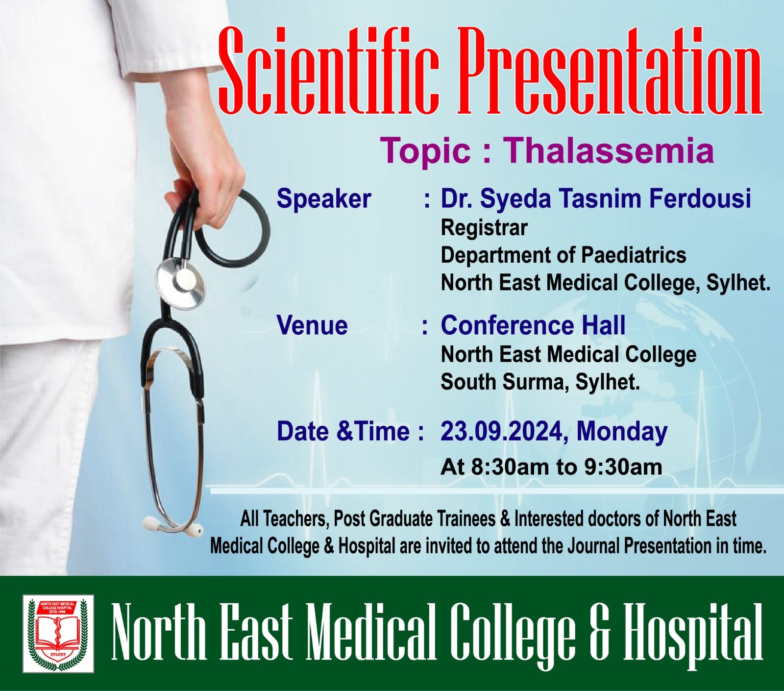Scientific Seminar “Thalassemia”.